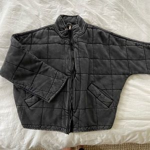 Free People Women’s Dolman Quilted Knit Jacket in Black Size XS